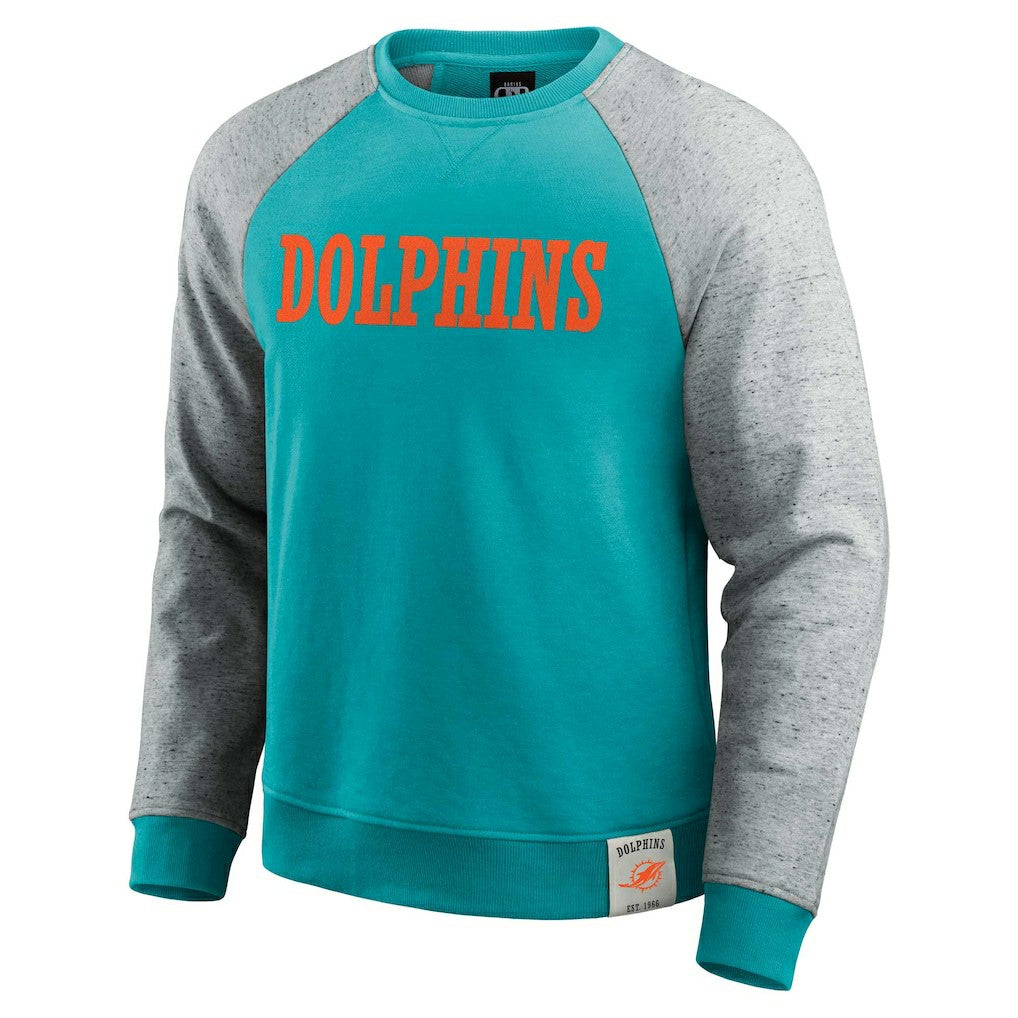 Miami Dolphins Fanatics Darius Rucker Collection Colorblock Pullover Sweatshirt