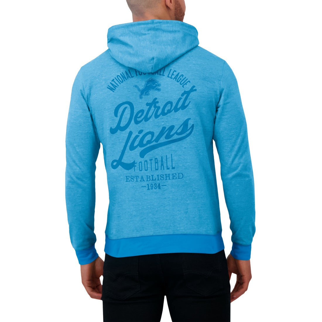 Detroit Lions Fanatics Darius Rucker Collection Tonal Knit Pullover Hoodie