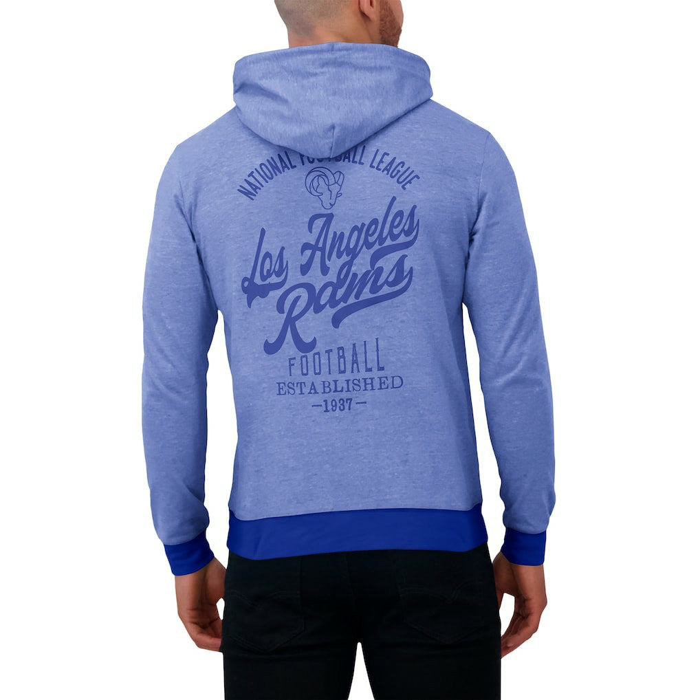 Los Angeles Rams Fanatics Darius Rucker Collection Tonal Knit Pullover Hoodie