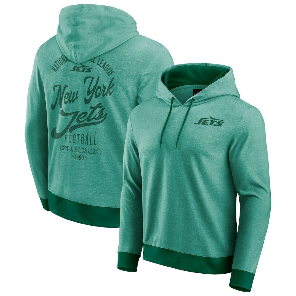 New York Jets Fanatics Darius Rucker Collection Tonal Knit Pullover Hoodie