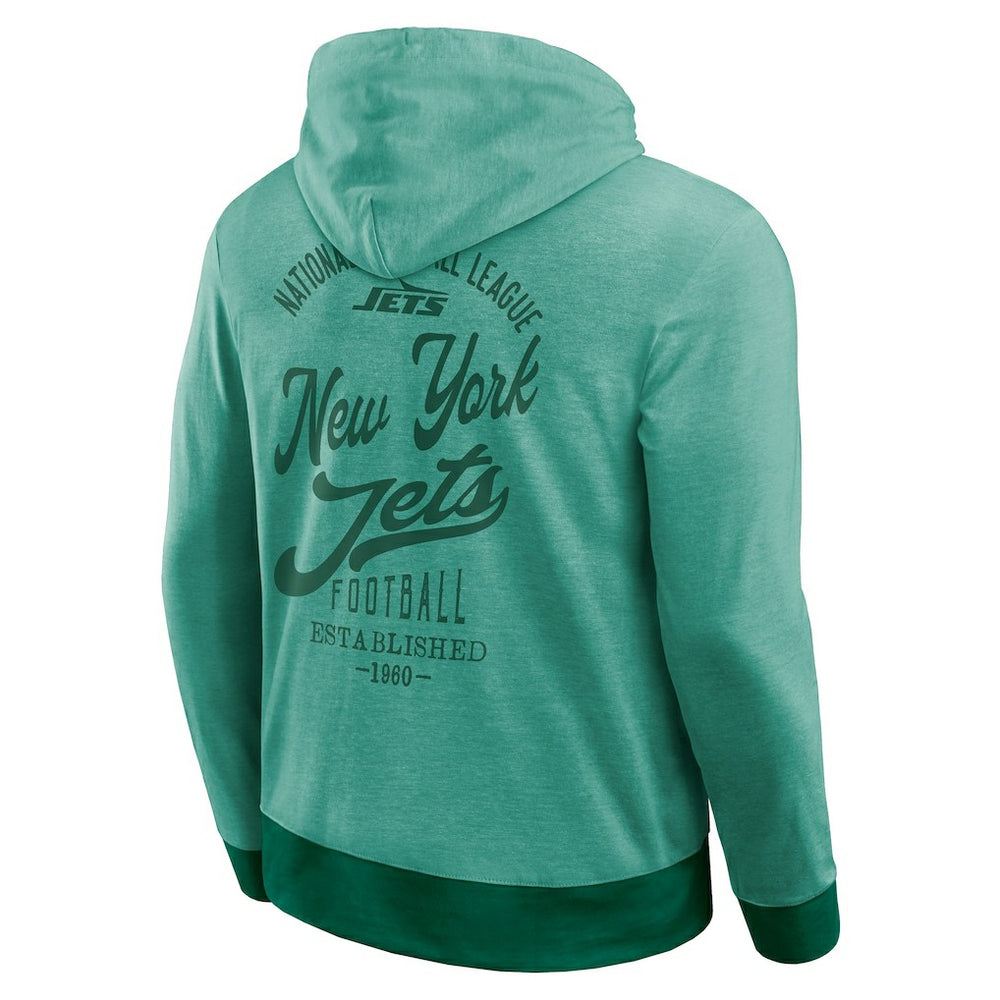 New York Jets Fanatics Darius Rucker Collection Tonal Knit Pullover Hoodie