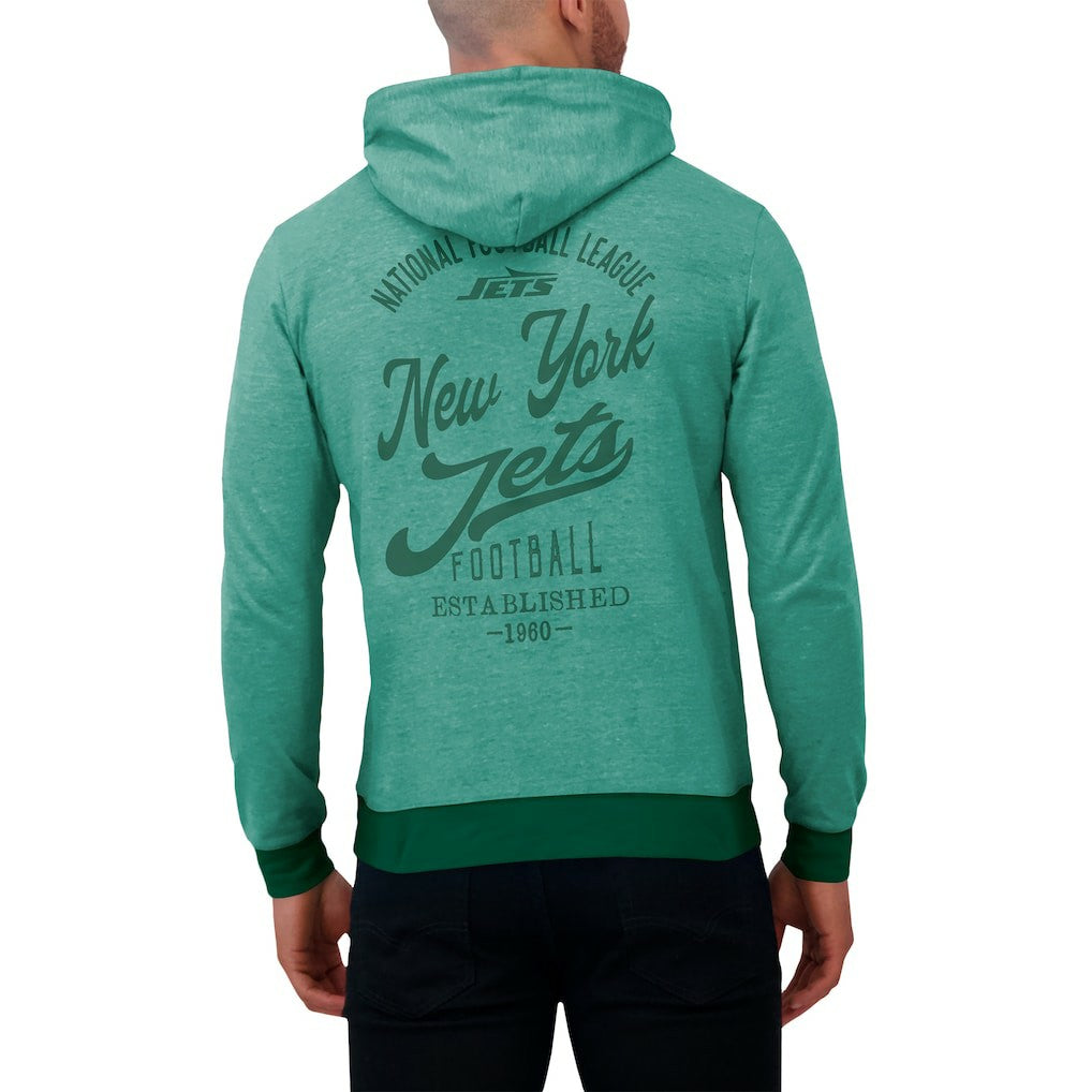 New York Jets Fanatics Darius Rucker Collection Tonal Knit Pullover Hoodie