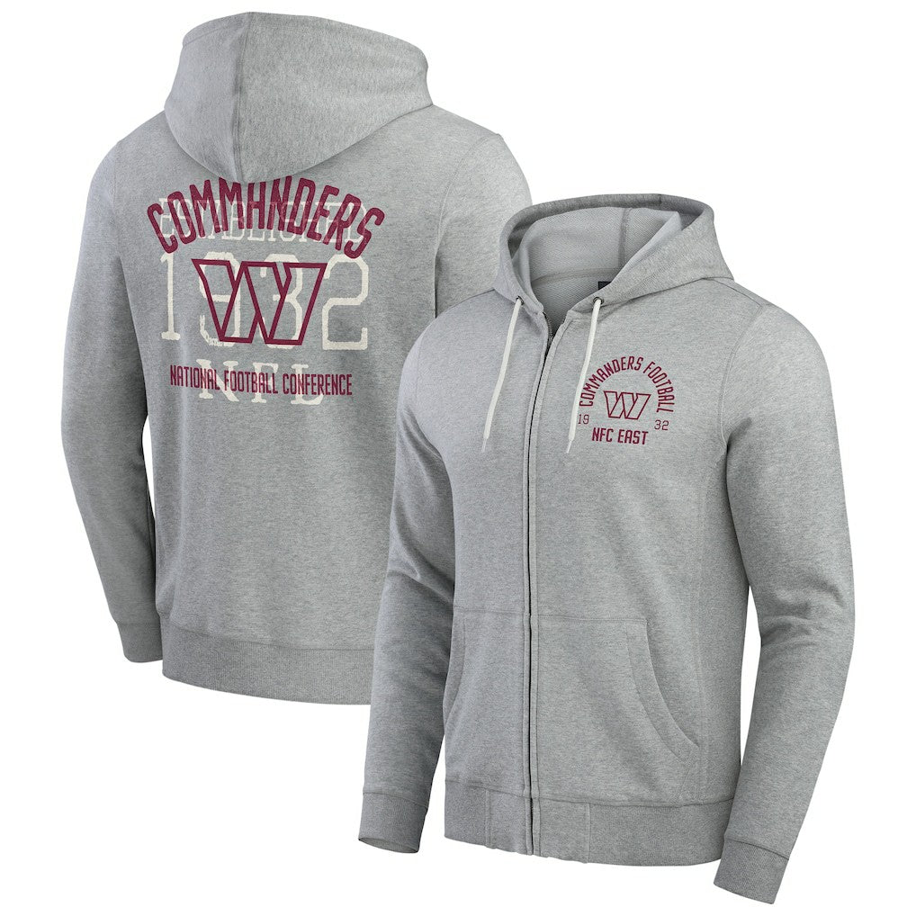 Washington Commanders Fanatics Darius Rucker Collection Vintage Stripe Full-Zip Hoodie