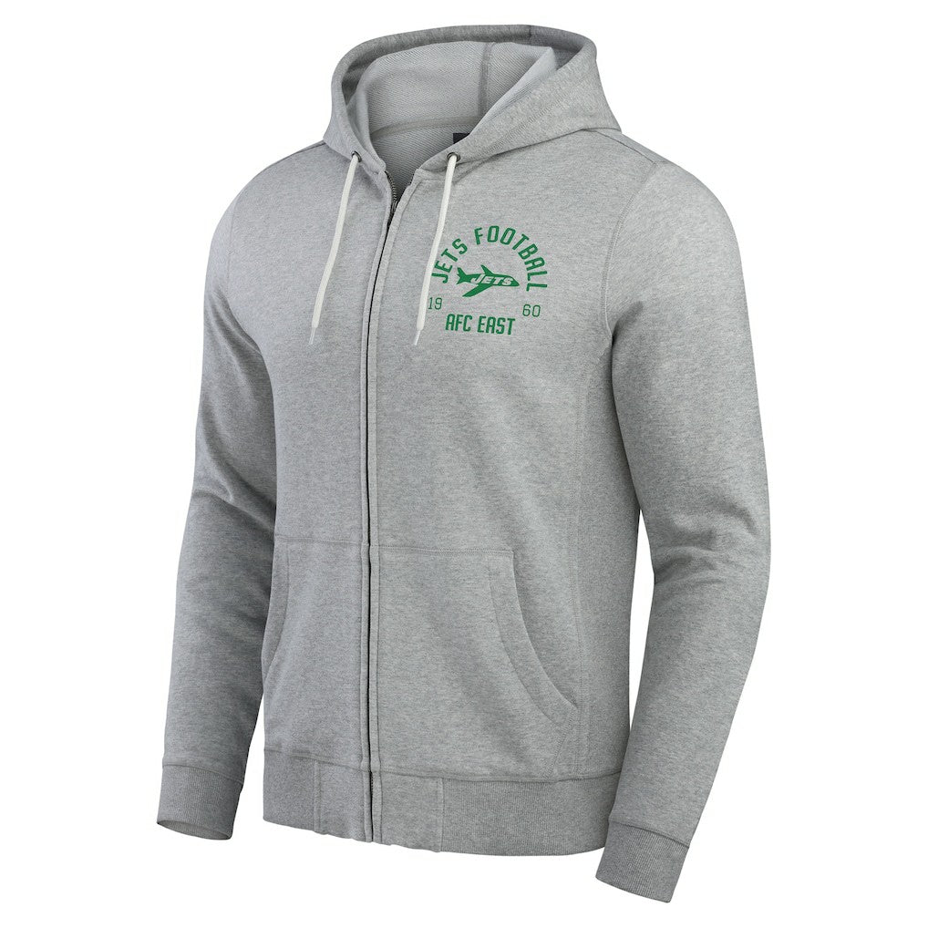 New York Jets Fanatics Darius Rucker Collection Vintage Stripe Full-Zip Hoodie