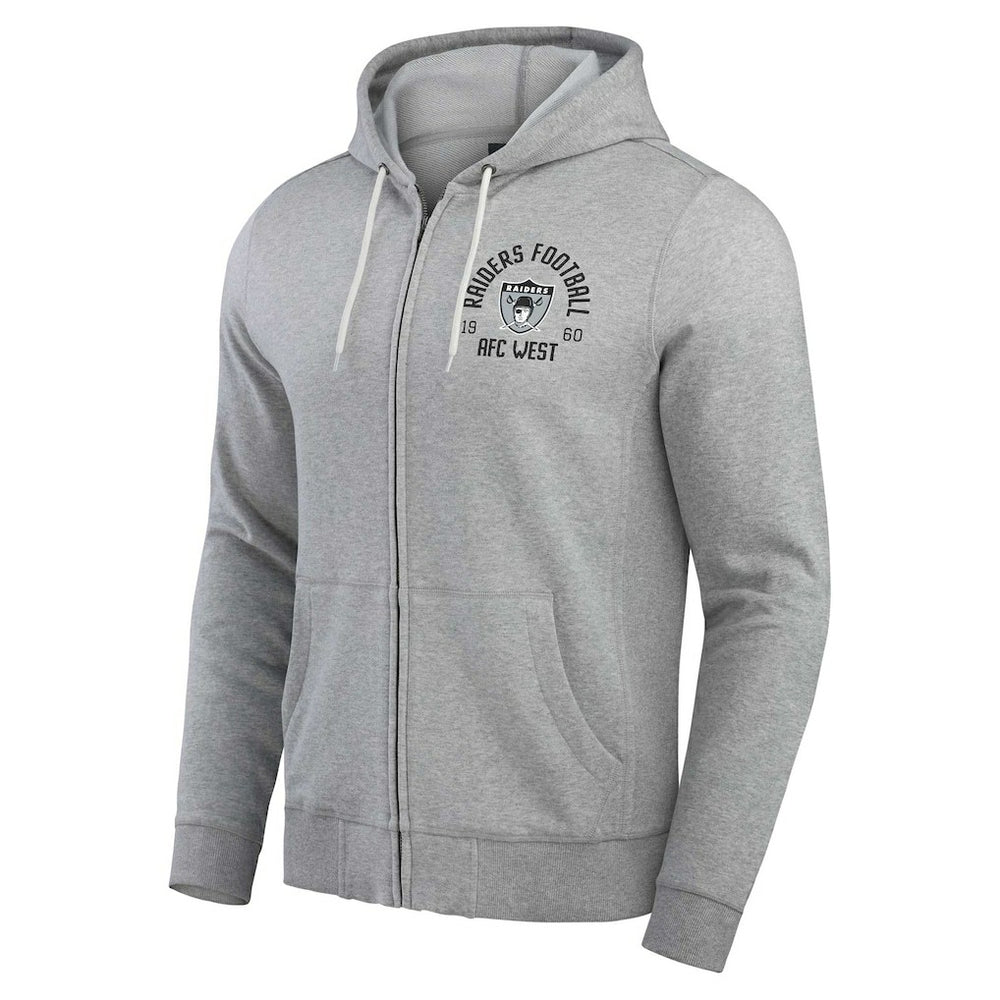 Las Vegas Raiders Fanatics Darius Rucker Collection Vintage Stripe Full-Zip Hoodie