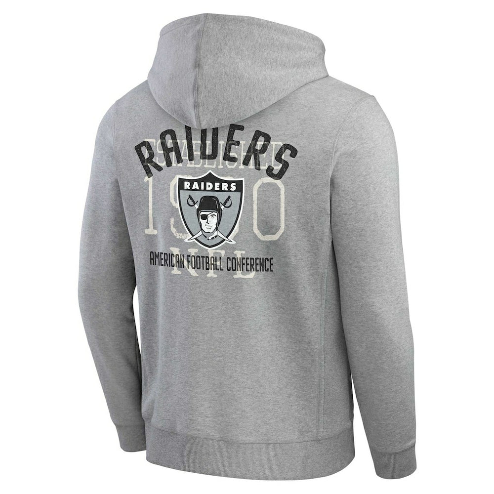 Las Vegas Raiders Fanatics Darius Rucker Collection Vintage Stripe Full-Zip Hoodie