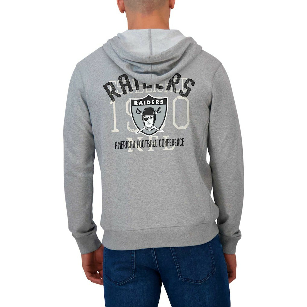 Las Vegas Raiders Fanatics Darius Rucker Collection Vintage Stripe Full-Zip Hoodie