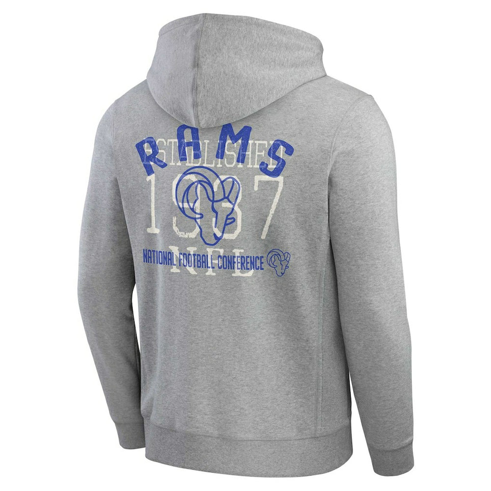 Los Angeles Rams Fanatics Darius Rucker Collection Vintage Stripe Full-Zip Hoodie