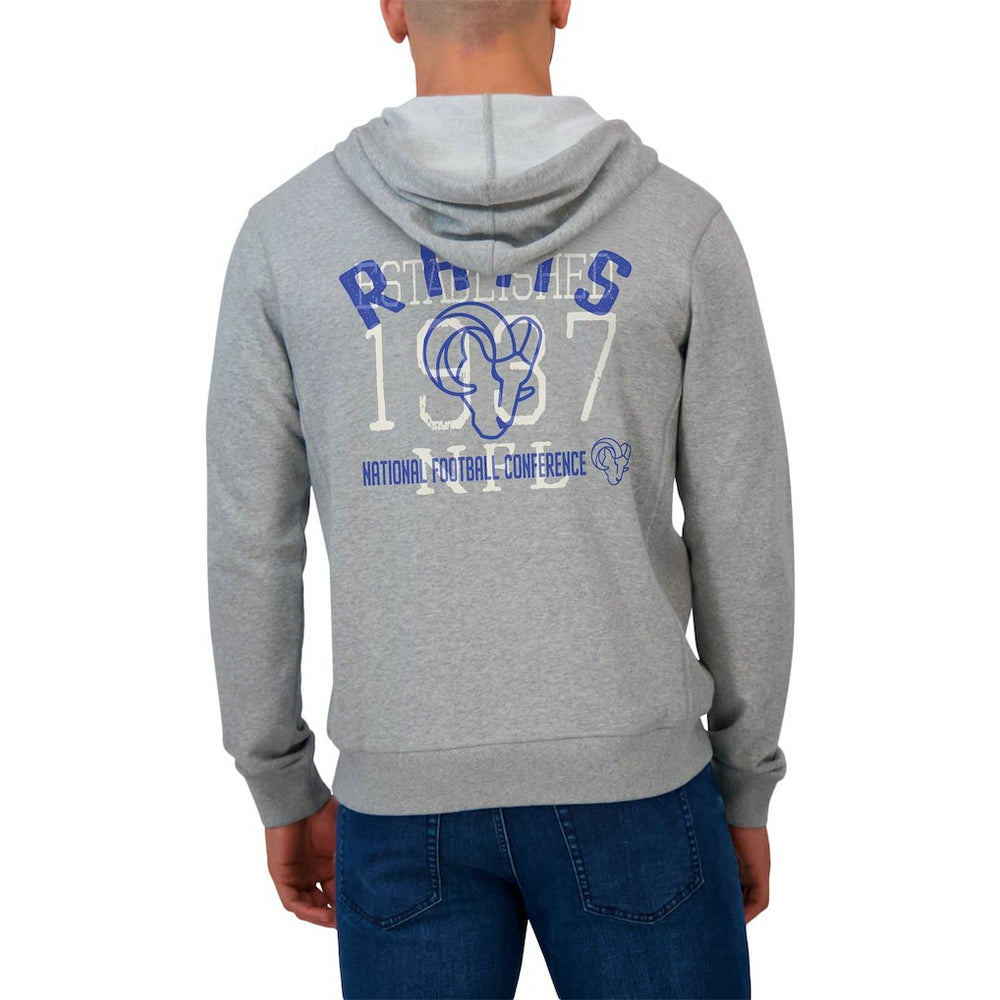 Los Angeles Rams Fanatics Darius Rucker Collection Vintage Stripe Full-Zip Hoodie