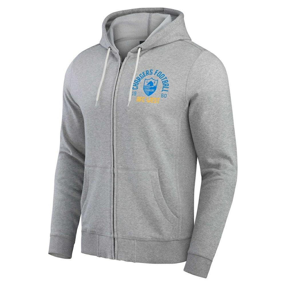 Los Angeles Chargers Fanatics Darius Rucker Collection Vintage Stripe Full-Zip Hoodie