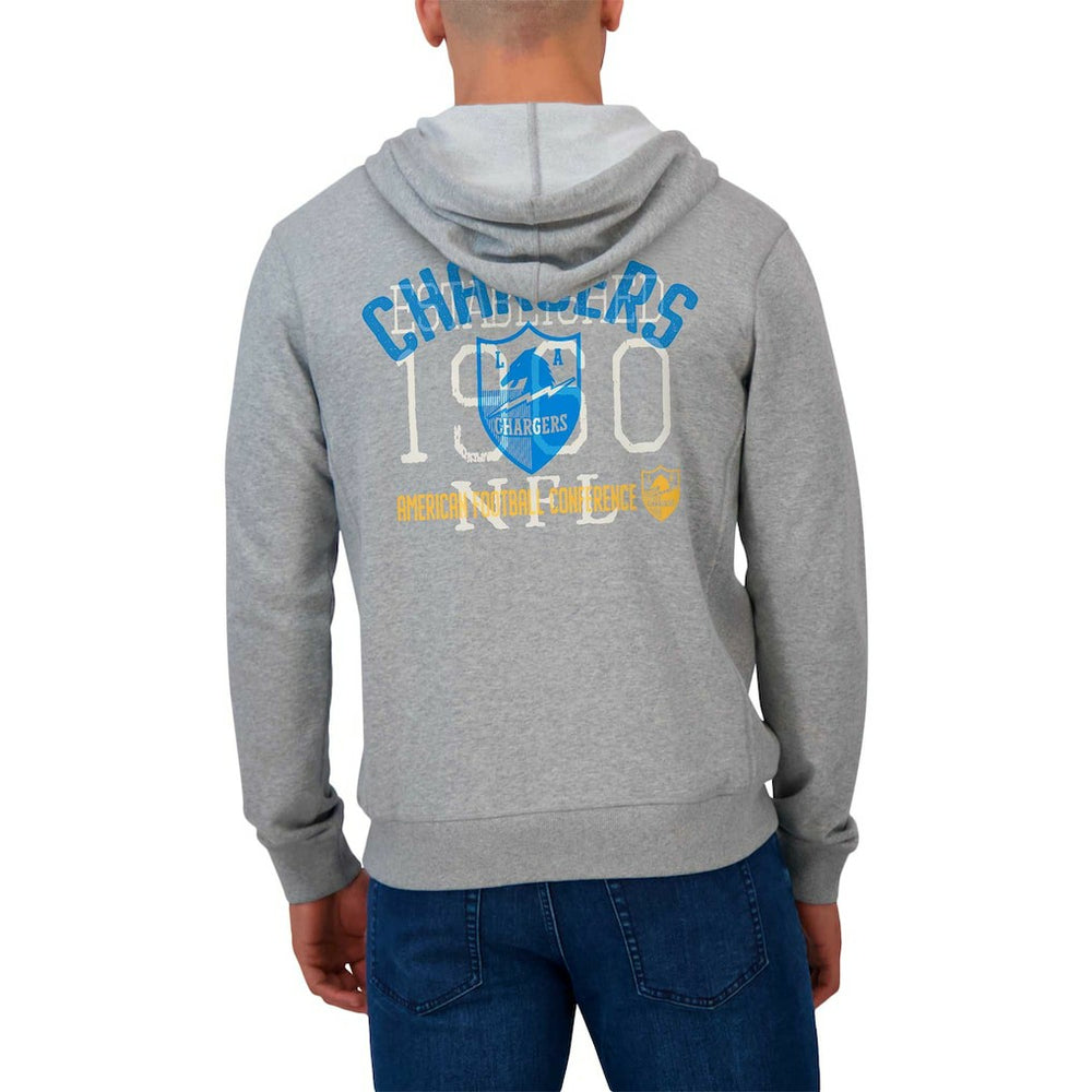 Los Angeles Chargers Fanatics Darius Rucker Collection Vintage Stripe Full-Zip Hoodie