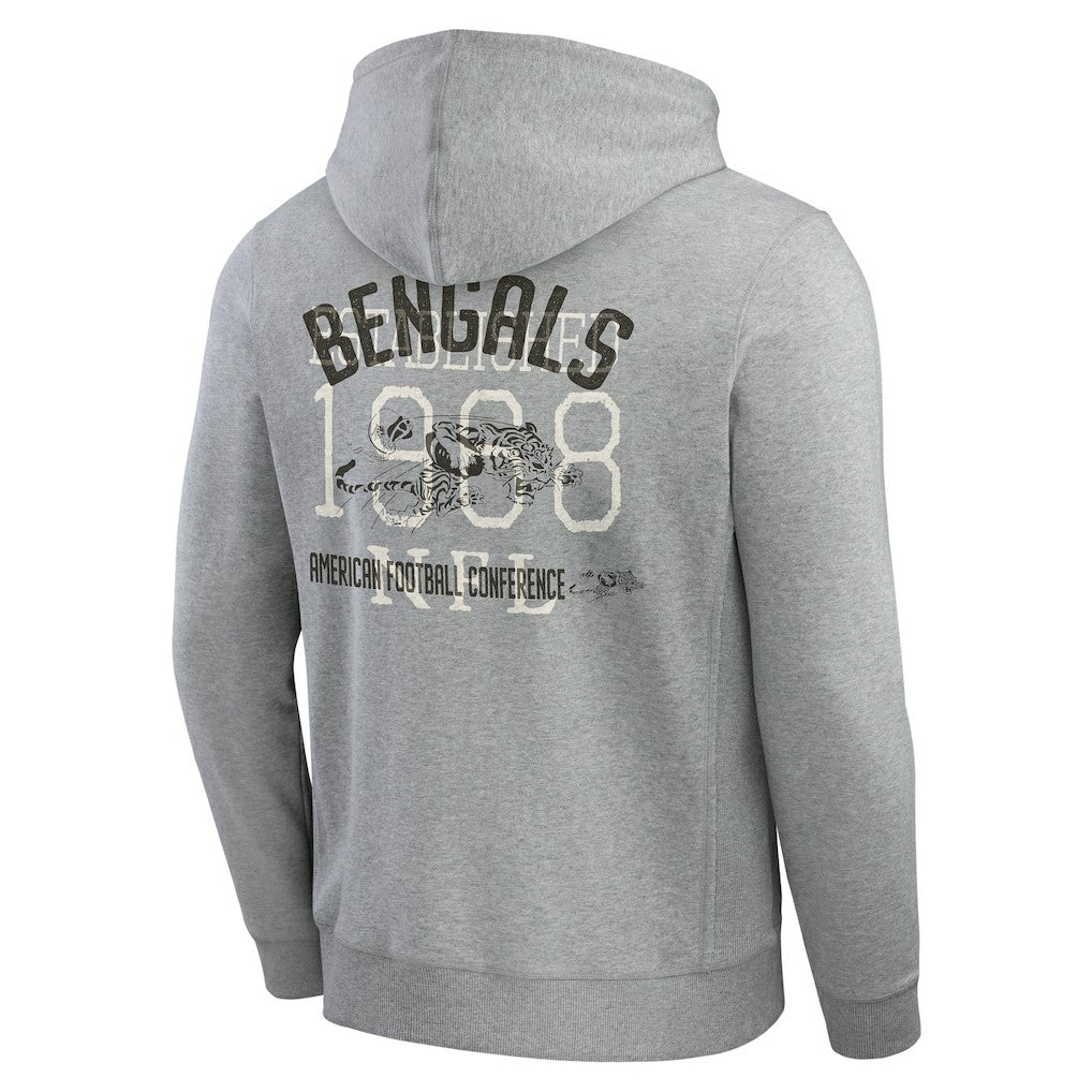 Cincinnati Bengals Fanatics Darius Rucker Collection Vintage Stripe Full-Zip Hoodie