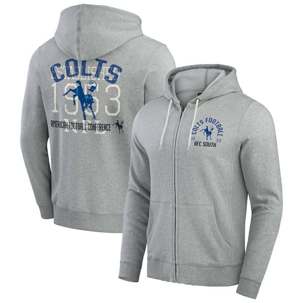 Indianapolis Colts Fanatics Darius Rucker Collection Vintage Stripe Full-Zip Hoodie