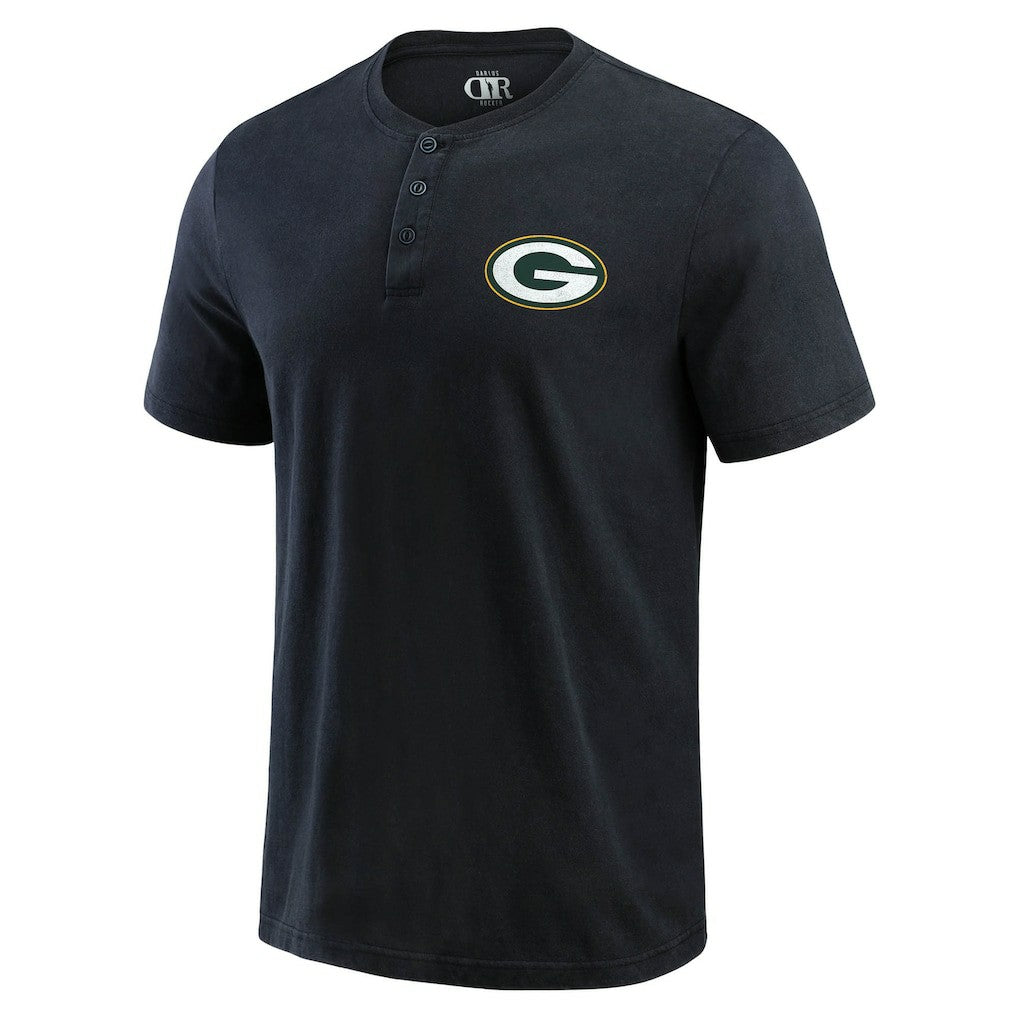 Green Bay Packers Fanatics Darius Rucker Collection Washed Henley T-Shirt