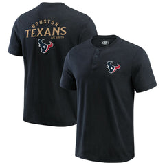 Houston Texans Fanatics Darius Rucker Collection Washed Henley T-Shirt