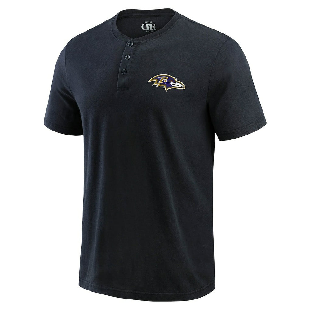 Baltimore Ravens Fanatics Darius Rucker Collection Washed Henley T-Shirt