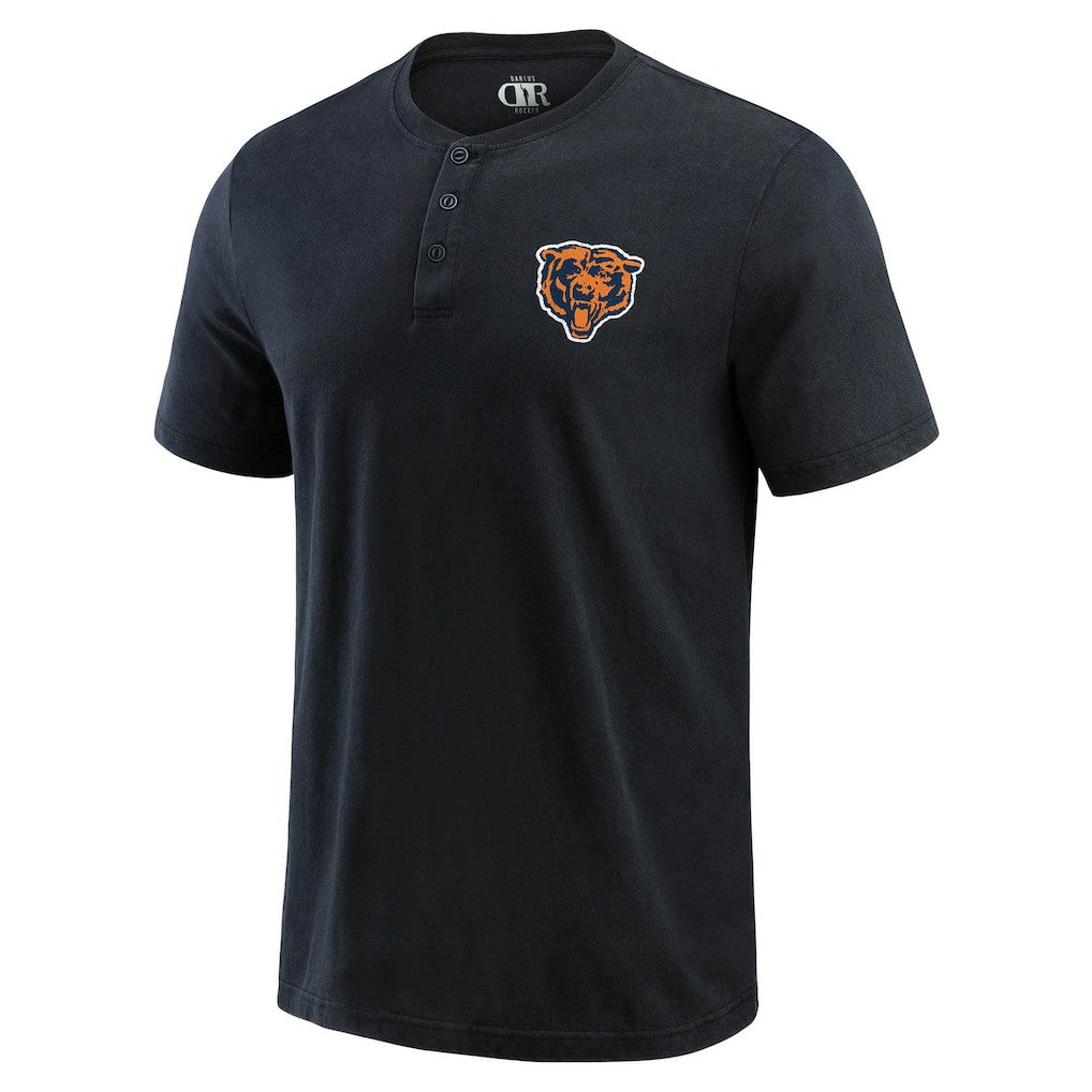 Chicago Bears Fanatics Darius Rucker Collection Washed Henley T-Shirt