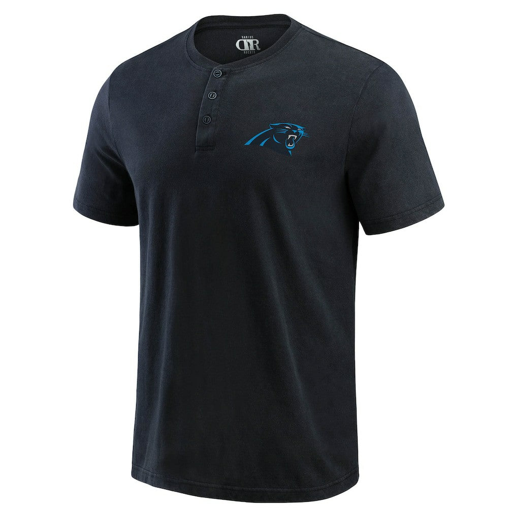 Carolina Panthers Fanatics Darius Rucker Collection Washed Henley T-Shirt