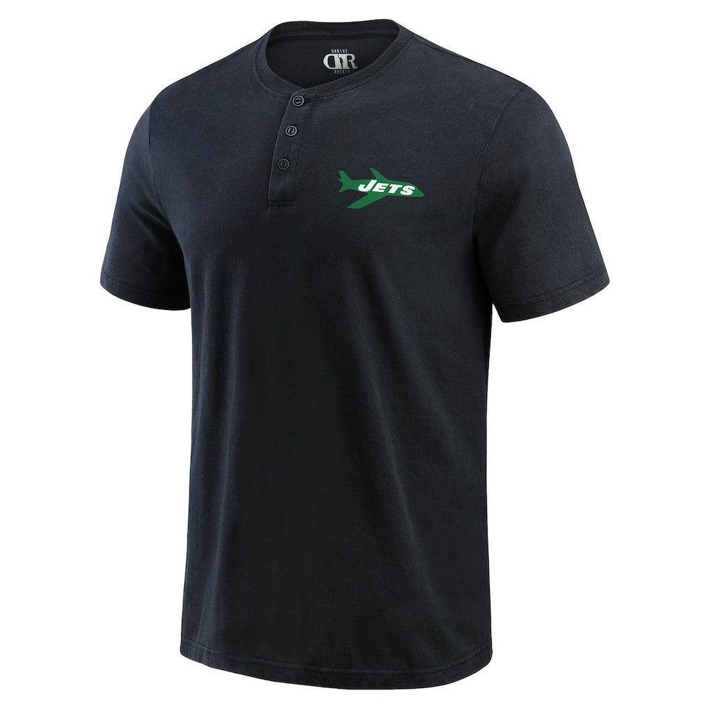New York Jets Fanatics Darius Rucker Collection Washed Henley T-Shirt
