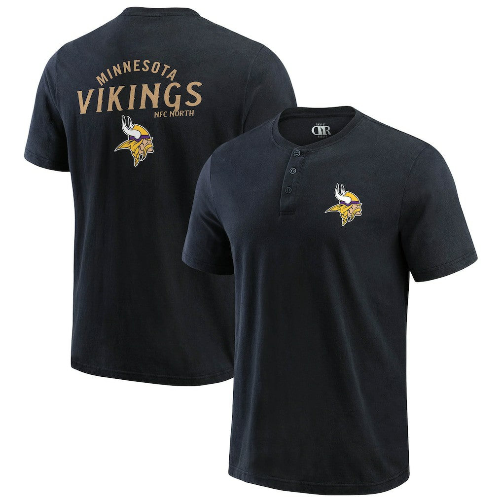 Minnesota Vikings Fanatics Darius Rucker Collection Washed Henley T-Shirt