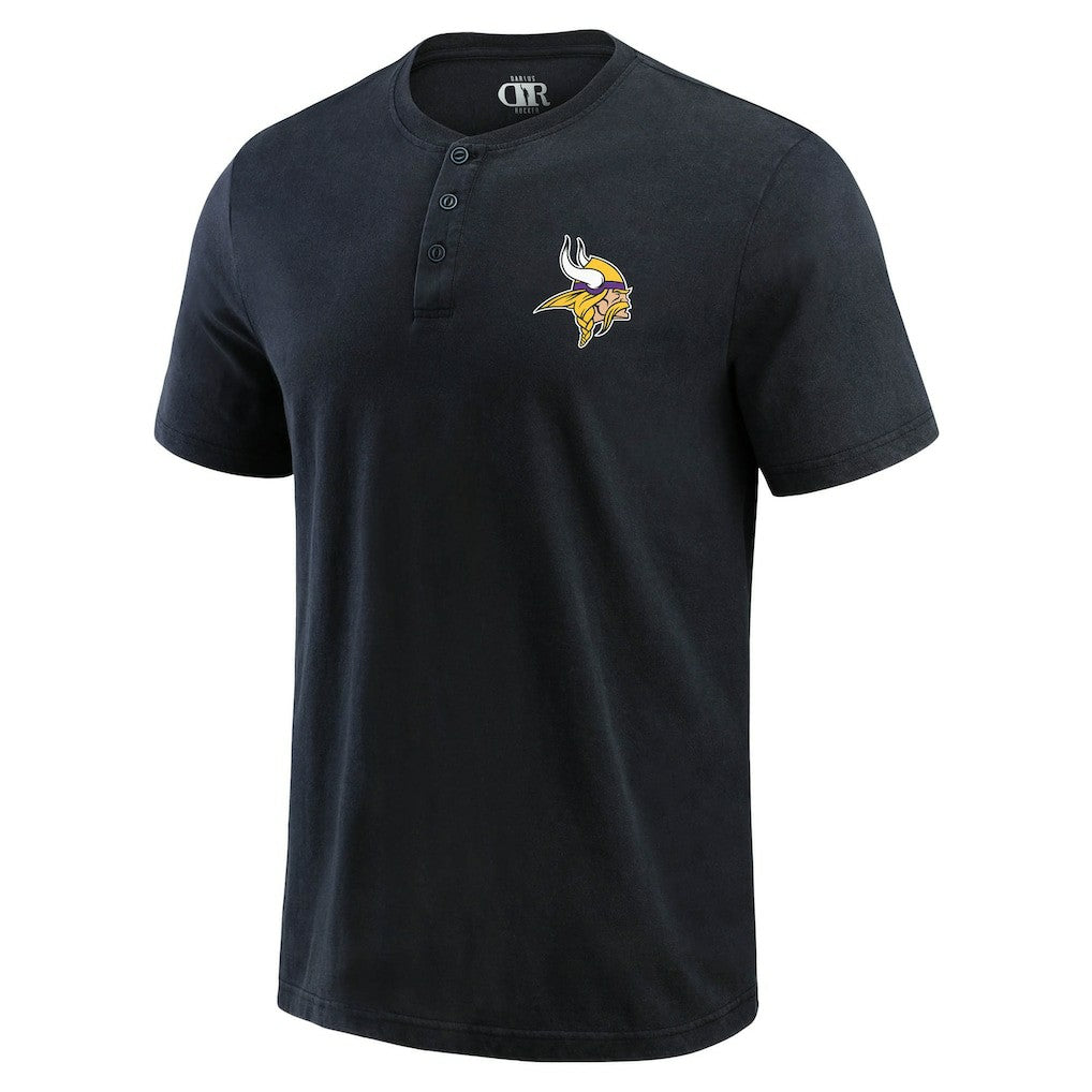 Minnesota Vikings Fanatics Darius Rucker Collection Washed Henley T-Shirt