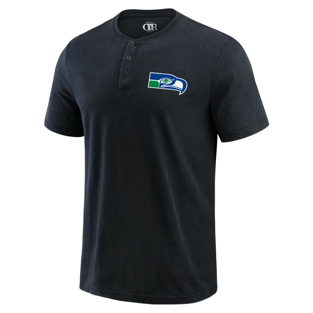 Seattle Seahawks Fanatics Darius Rucker Collection Washed Henley T-Shirt