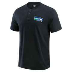Seattle Seahawks Fanatics Darius Rucker Collection Washed Henley T-Shirt