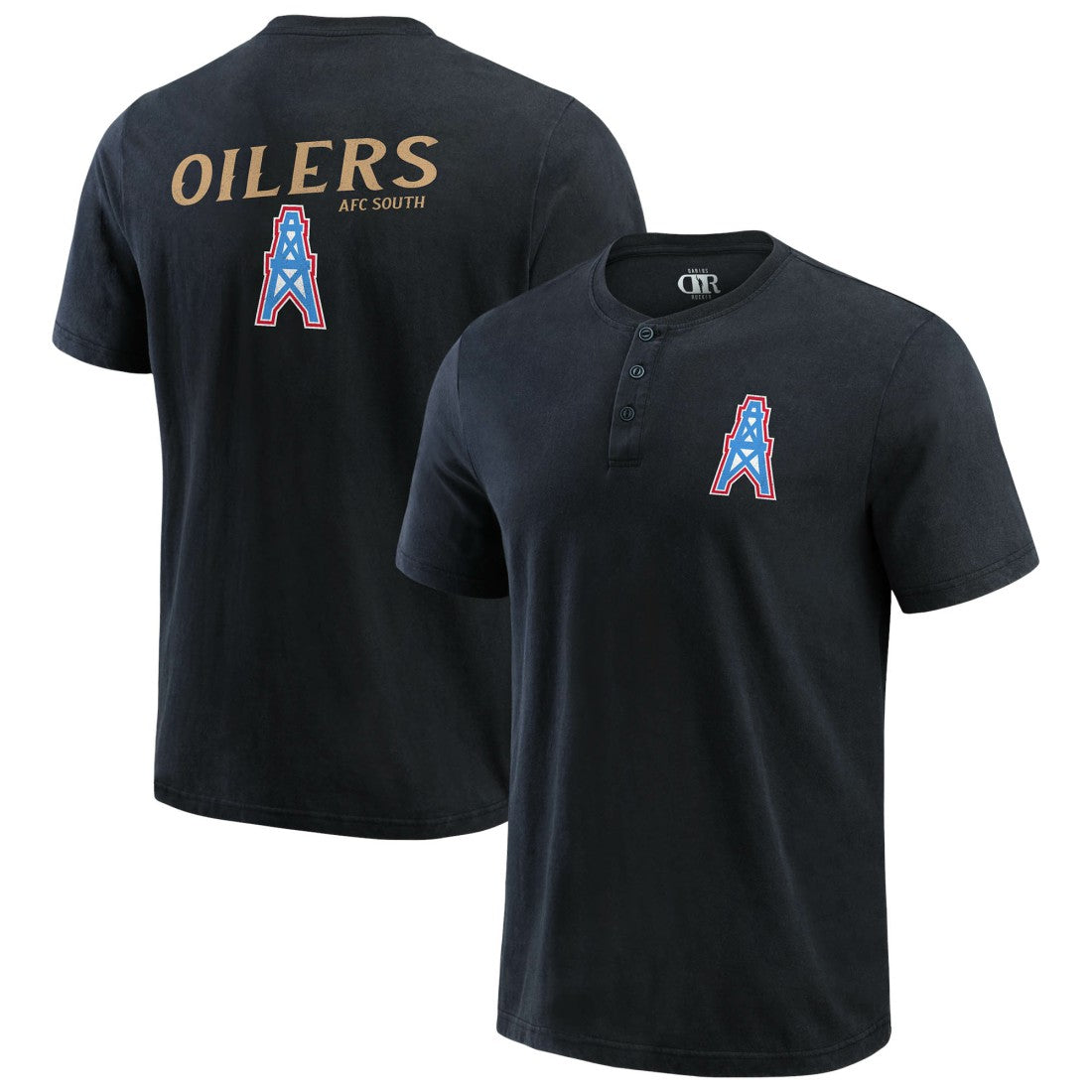 Tennessee Titans Fanatics Darius Rucker Collection Washed Henley T-Shirt