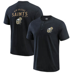 New Orleans Saints Fanatics Darius Rucker Collection Washed Henley T-Shirt