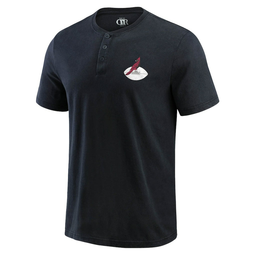 Arizona Cardinals Fanatics Darius Rucker Collection Washed Henley T-Shirt