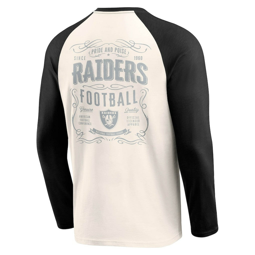 Las Vegas Raiders Fanatics Darius Rucker Collection Raglan Henley T-Shirt