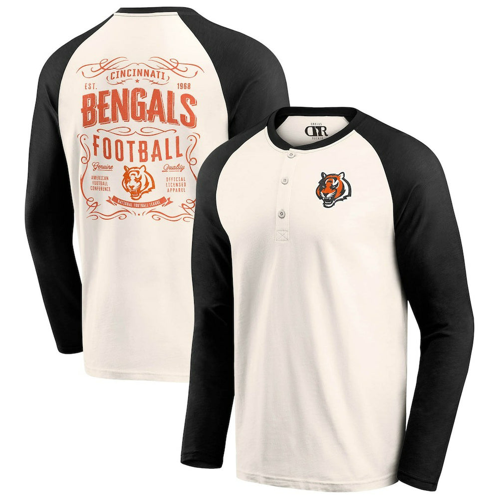 Cincinnati Bengals Fanatics Darius Rucker Collection Raglan Henley T-Shirt