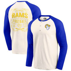 Los Angeles Rams Fanatics Darius Rucker Collection Raglan Henley T-Shirt