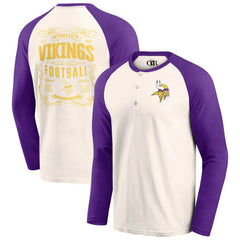 Minnesota Vikings Fanatics Darius Rucker Collection Raglan Henley T-Shirt