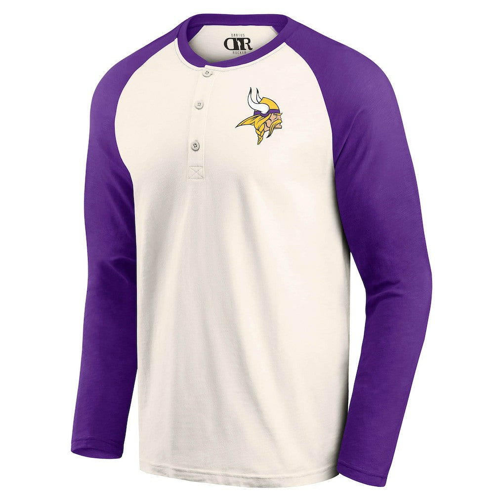 Minnesota Vikings Fanatics Darius Rucker Collection Raglan Henley T-Shirt