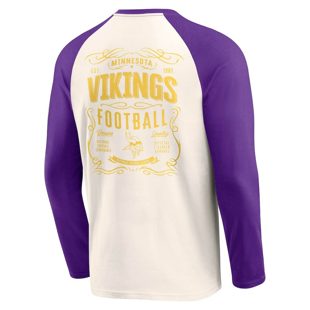 Minnesota Vikings Fanatics Darius Rucker Collection Raglan Henley T-Shirt