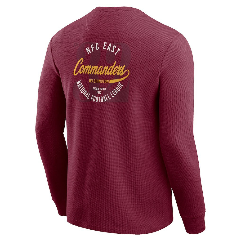 Washington Commanders Fanatics Darius Rucker Collection Washed Waffle-Knit Long Sleeve T-Shirt