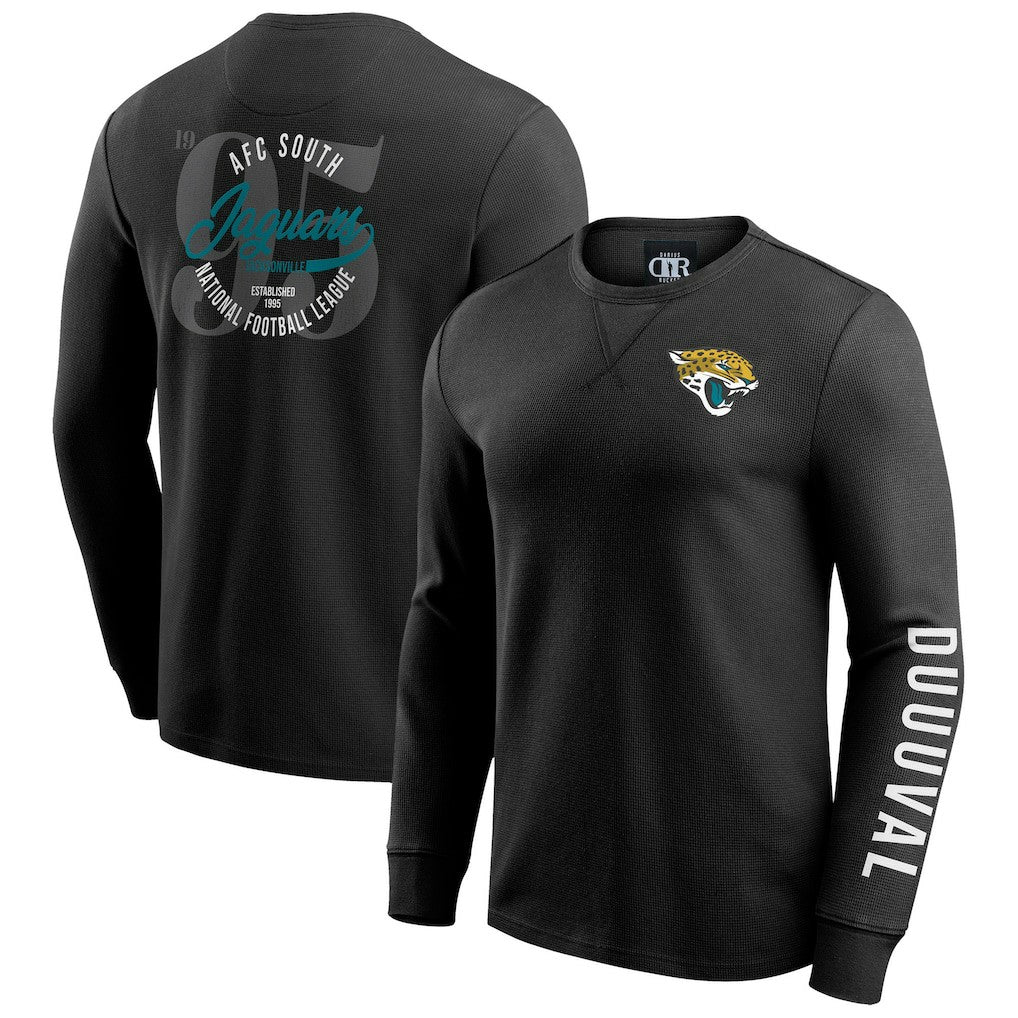 Jacksonville Jaguars Fanatics Darius Rucker Collection Washed Waffle-Knit Long Sleeve T-Shirt