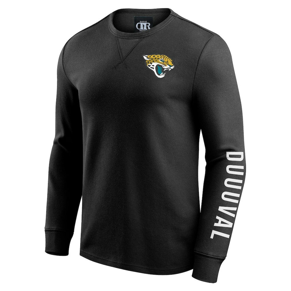Jacksonville Jaguars Fanatics Darius Rucker Collection Washed Waffle-Knit Long Sleeve T-Shirt