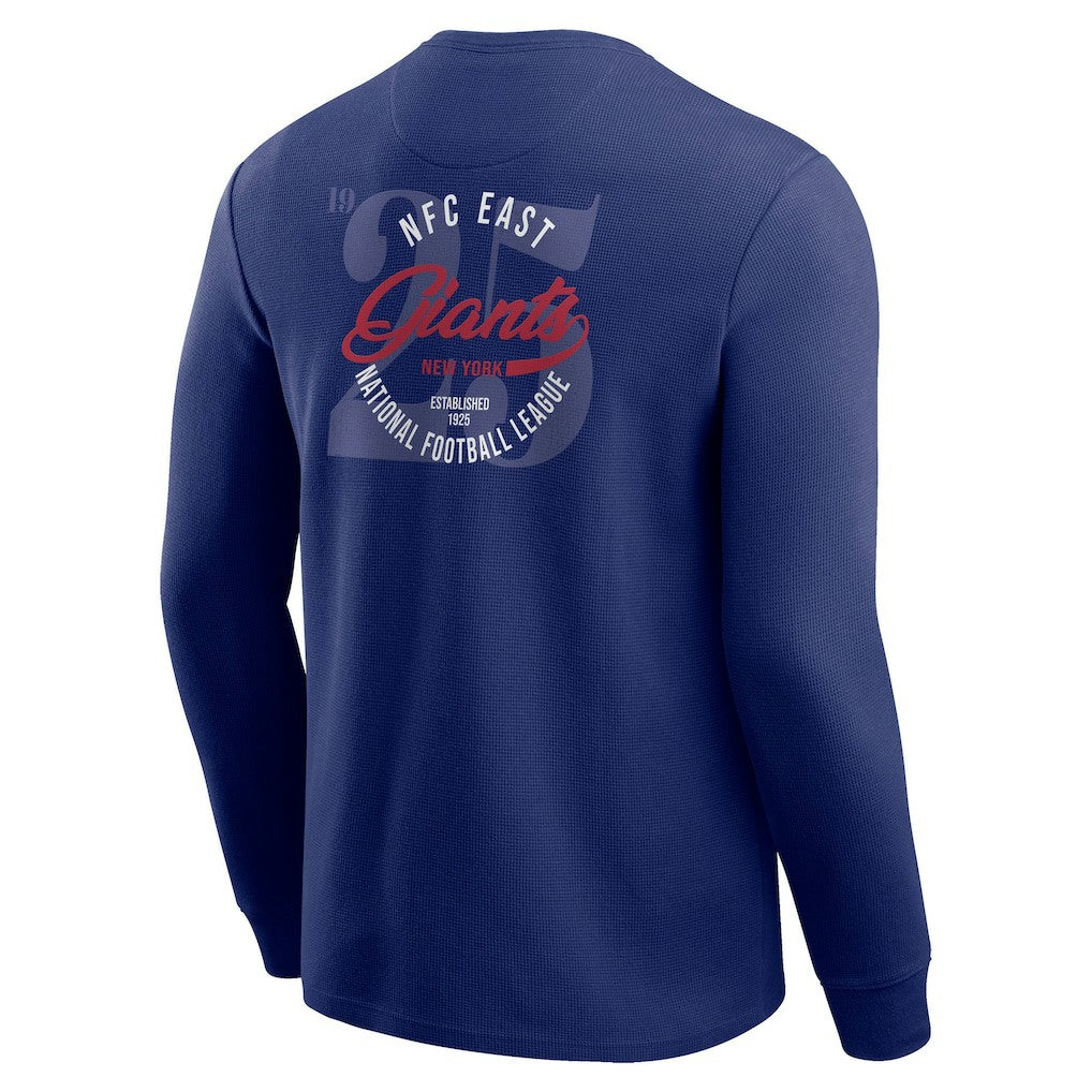 New York Giants Fanatics Darius Rucker Collection Washed Waffle-Knit Long Sleeve T-Shirt
