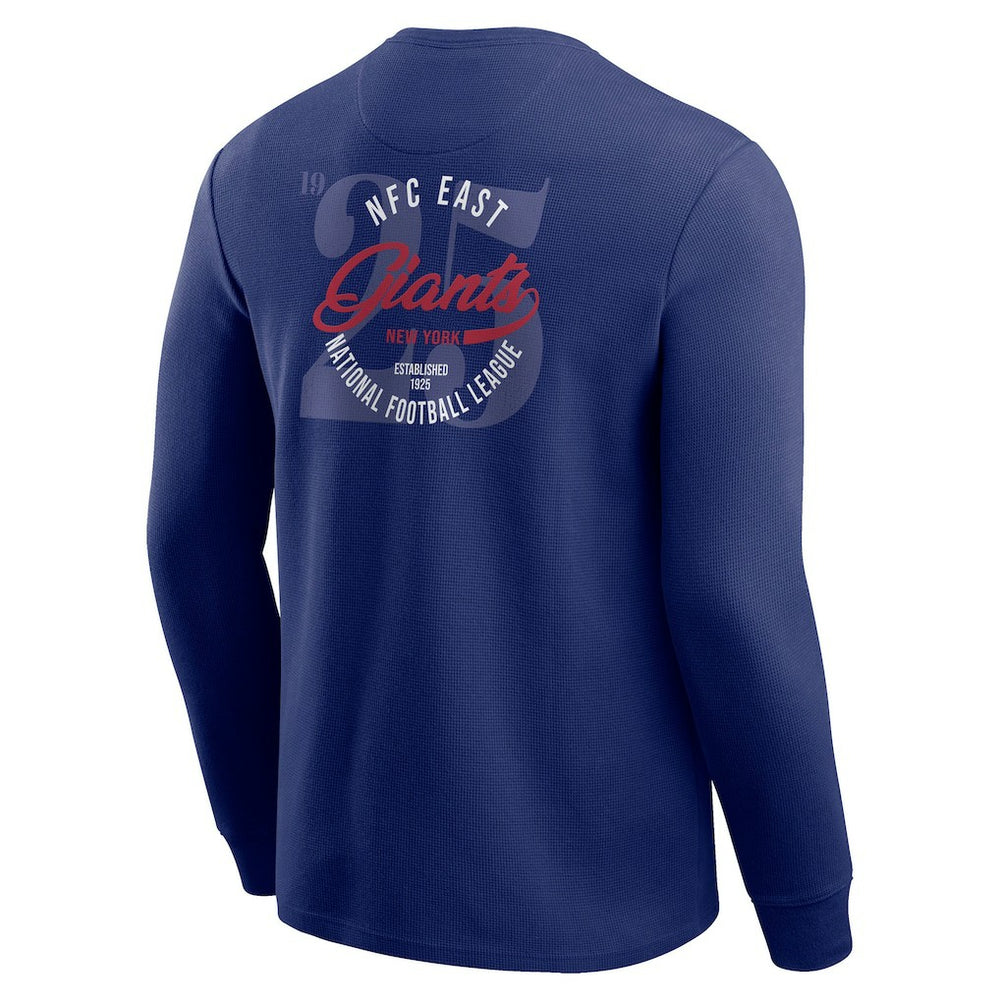 New York Giants Fanatics Darius Rucker Collection Washed Waffle-Knit Long Sleeve T-Shirt