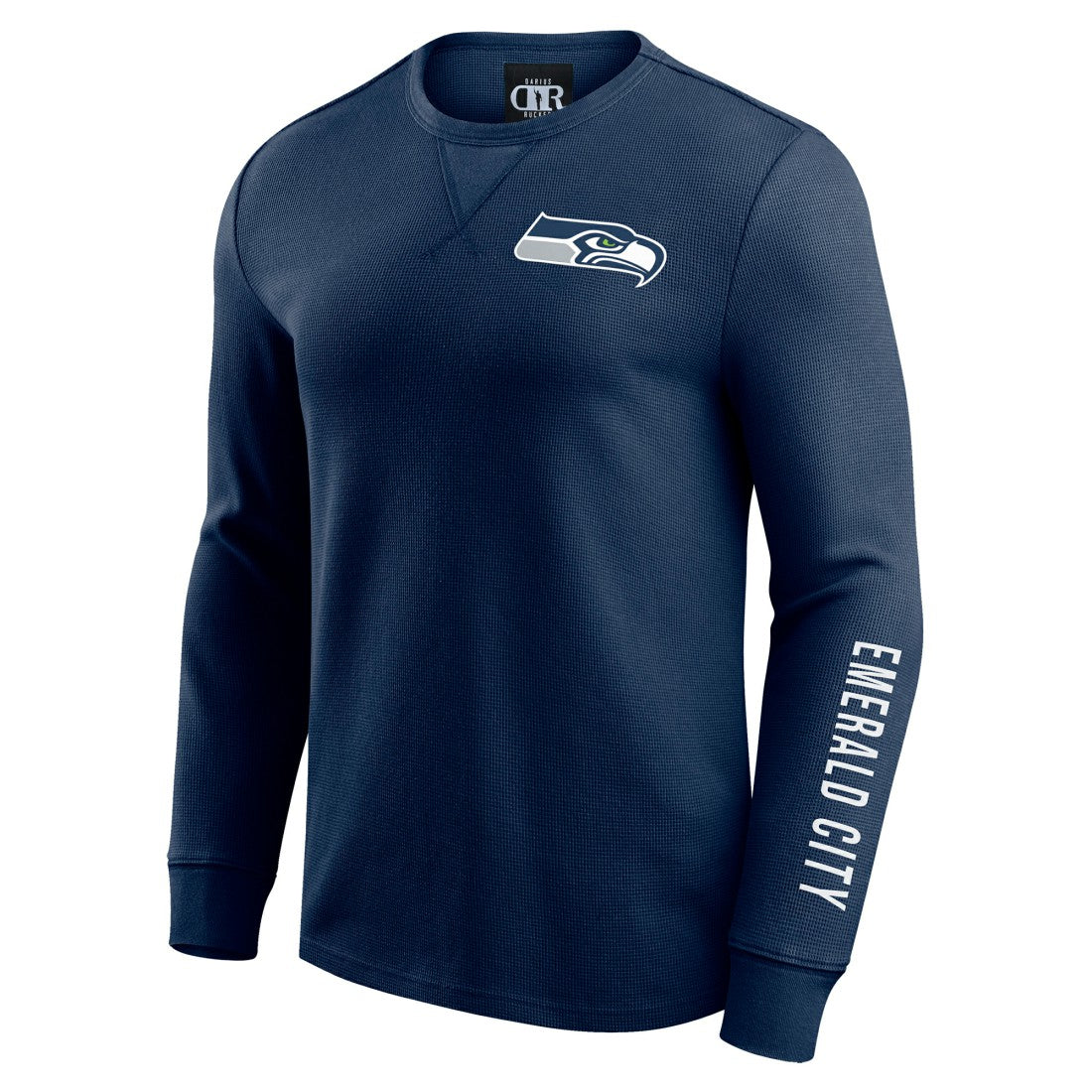 Seattle Seahawks Fanatics Darius Rucker Collection Washed Waffle-Knit Long Sleeve T-Shirt