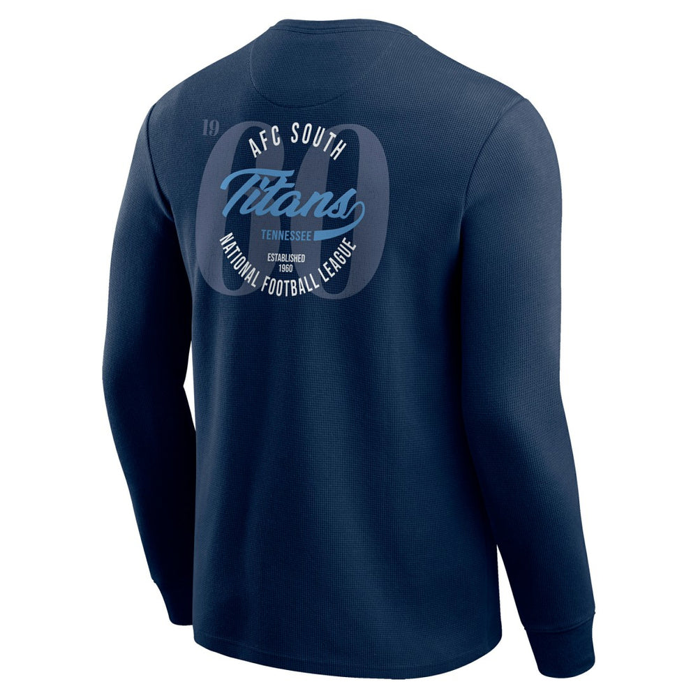 Tennessee Titans Fanatics Darius Rucker Collection Washed Waffle-Knit Long Sleeve T-Shirt