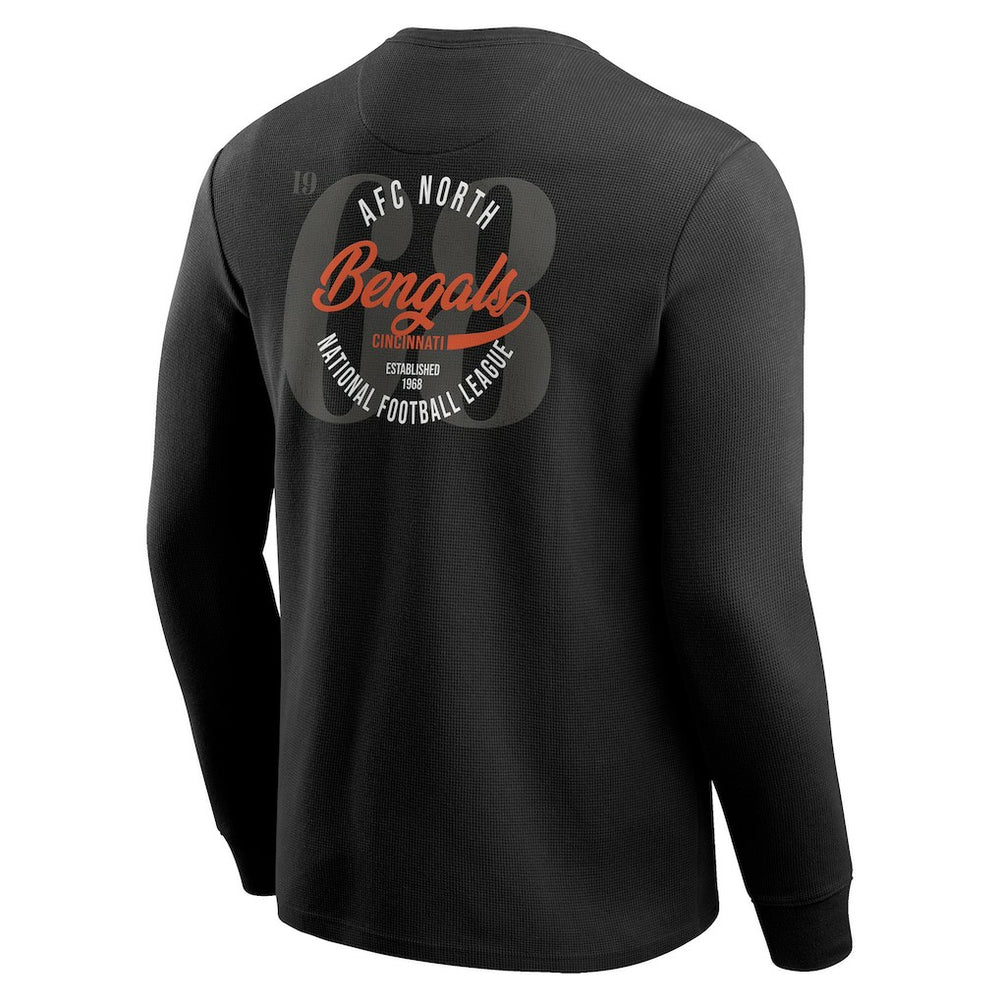 Cincinnati Bengals Fanatics Darius Rucker Collection Washed Waffle-Knit Long Sleeve T-Shirt