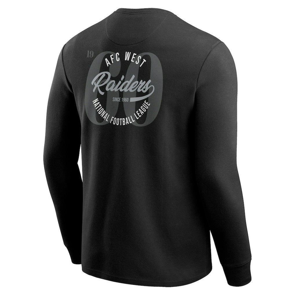 Las Vegas Raiders Fanatics Darius Rucker Collection Washed Waffle-Knit Long Sleeve T-Shirt