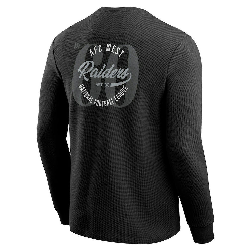 Las Vegas Raiders Fanatics Darius Rucker Collection Washed Waffle-Knit Long Sleeve T-Shirt