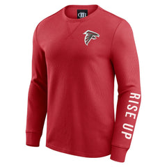 Atlanta Falcons Fanatics Darius Rucker Collection Washed Waffle-Knit Long Sleeve T-Shirt