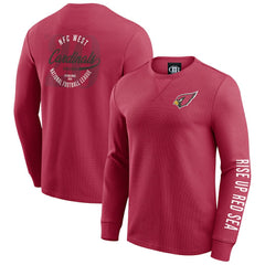 Arizona Cardinals Fanatics Darius Rucker Collection Washed Waffle-Knit Long Sleeve T-Shirt
