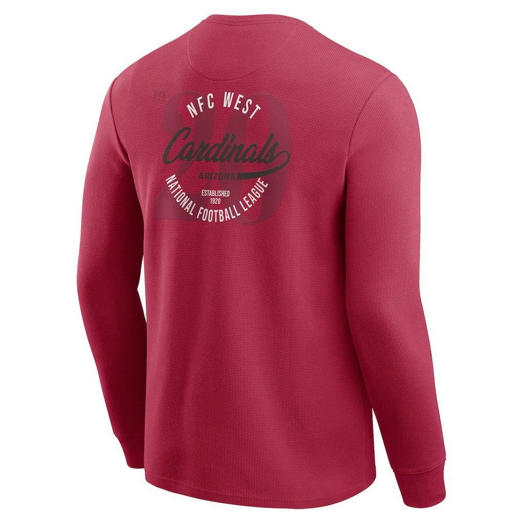 Arizona Cardinals Fanatics Darius Rucker Collection Washed Waffle-Knit Long Sleeve T-Shirt