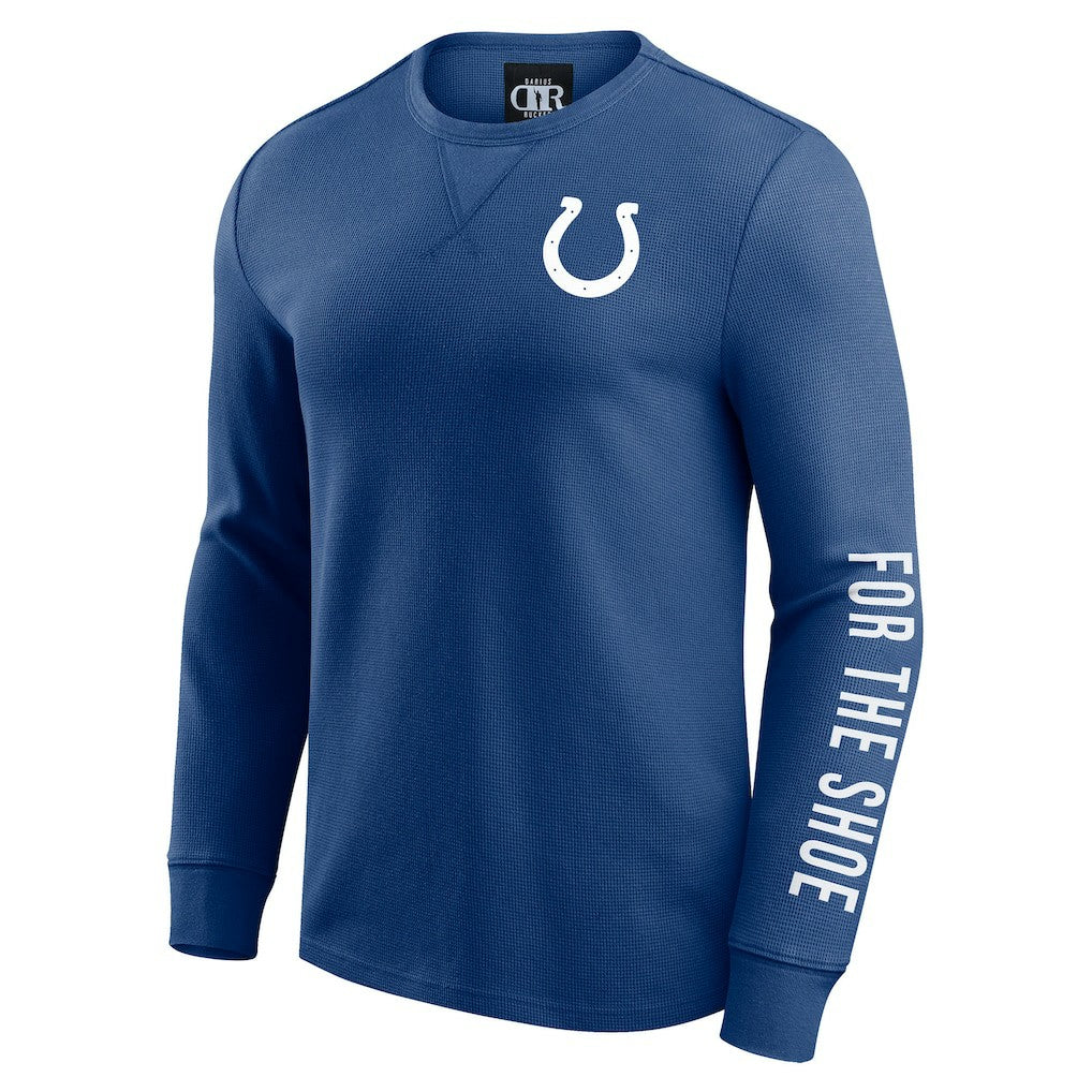 Indianapolis Colts Fanatics Darius Rucker Collection Washed Waffle-Knit Long Sleeve T-Shirt